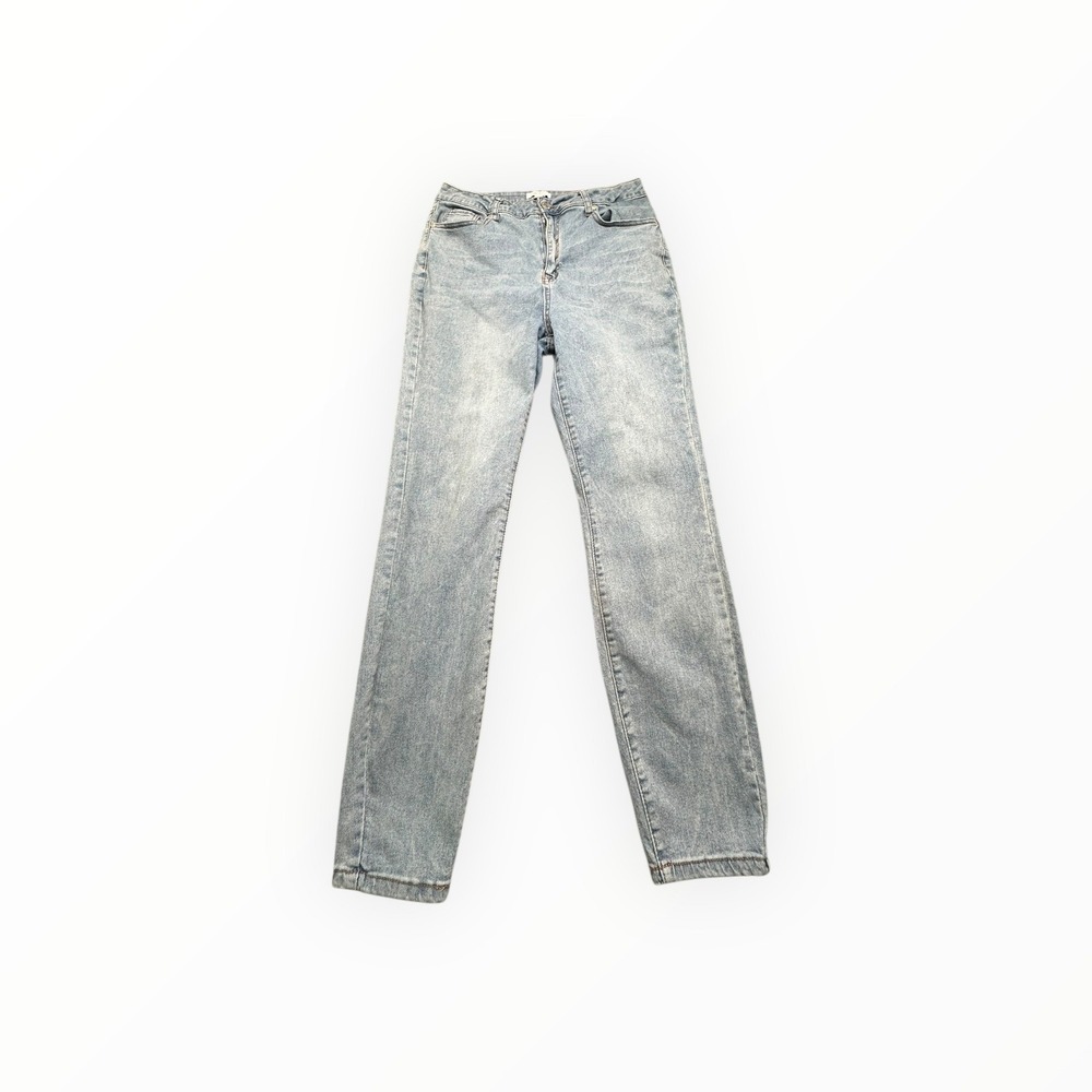 Forever 21 Jeans Womens 12 Blue Light Wash High‎ Rise Straight Leg Denim